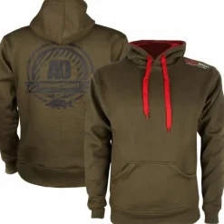 Fly Angling Direct Clothing * AD Emblem Green Fishing Hoodie 2019