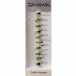 Fly Daiwa Flies * Caddis Nymphs Fishing Flies