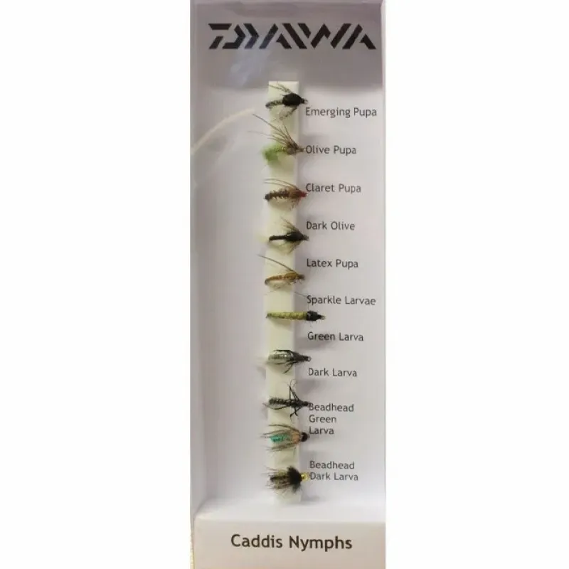 Fly Daiwa Flies * Caddis Nymphs Fishing Flies