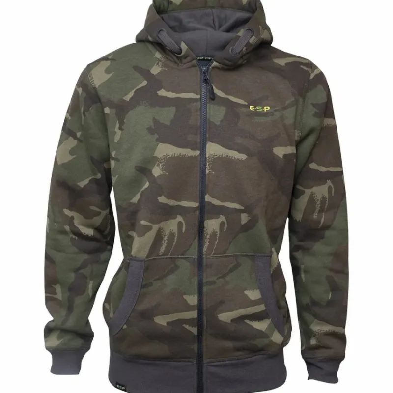 Carp ESP Clothing * Camo Zipped Fishing Hoodie