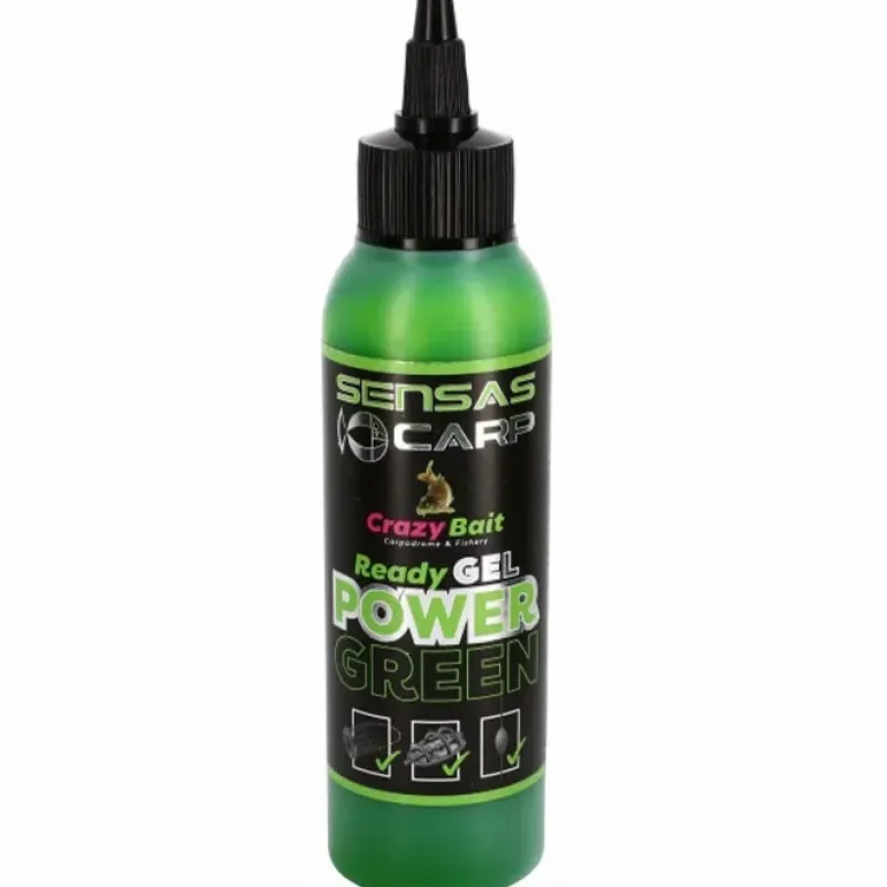 Coarse & Match Sensas Bait & Additives * Crazy Bait Crazy Gel Power Green 115ml