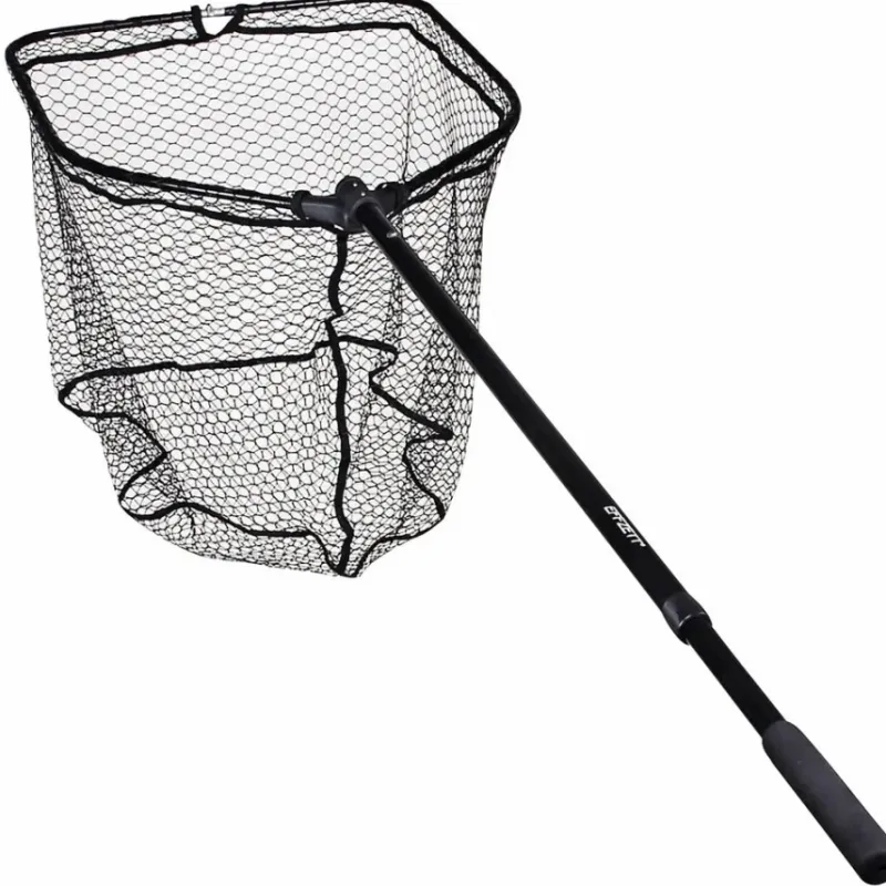 Pike / Predator DAM Nets * Effzett Foldable Boat Net - Ruber Mesh