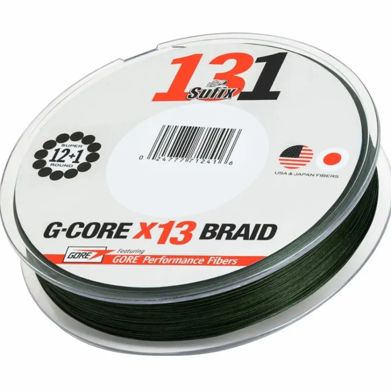 Pike / Predator Sufix Line * 131 G-Gore Braid Lo-Vis Green 300m