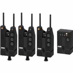 Carp DAM Bite Alarms * MAD Hi-T Bite Alarm Set 3+1 RGB