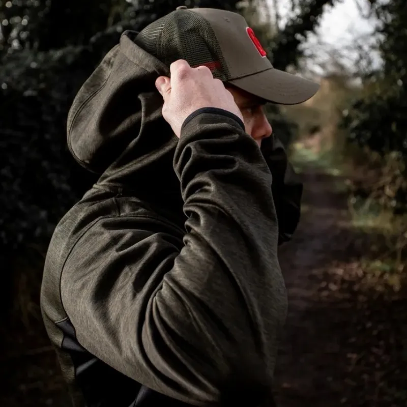 Carp Trakker Clothing * Marl Fleece Backed Fishing Hoodie