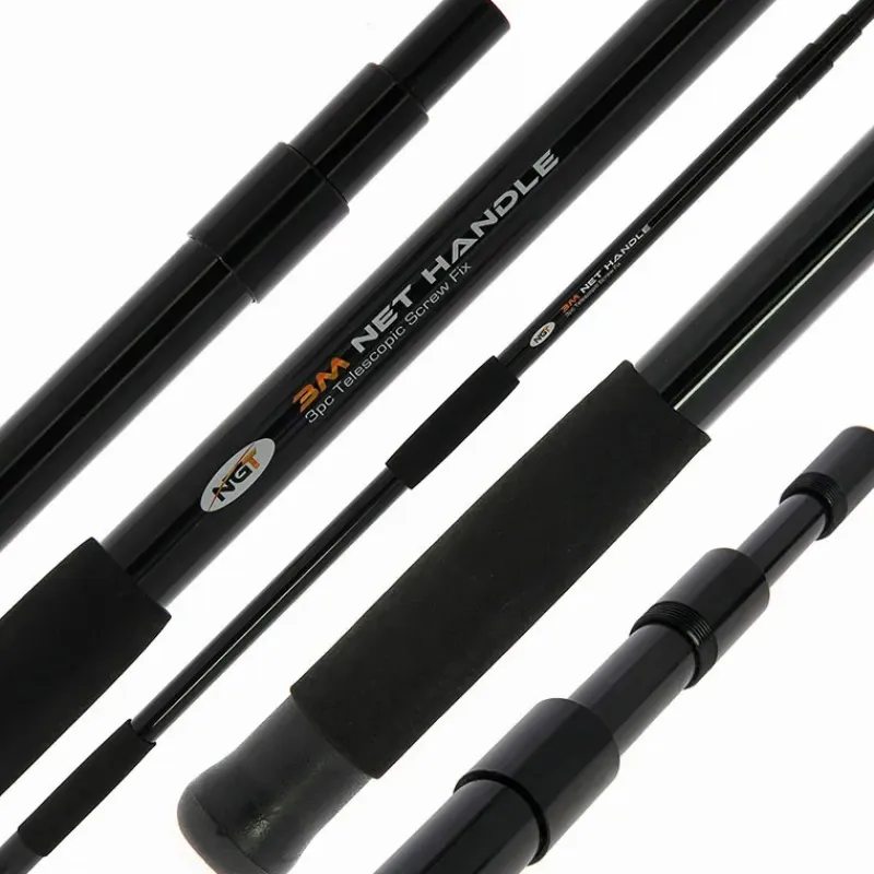 Carp NGT Nets * Specimen Screw-Fix Landing Net Handle 3m