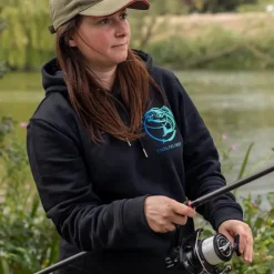 Carp Tackling Minds Clothing * Ultra Premium Black Fishing Hoodie