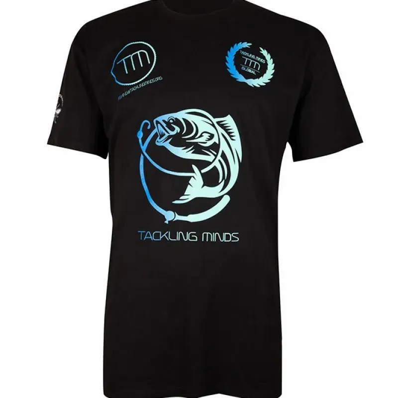 Fly Tackling Minds Clothing * Ultra Premium Black Fishing T-Shirt