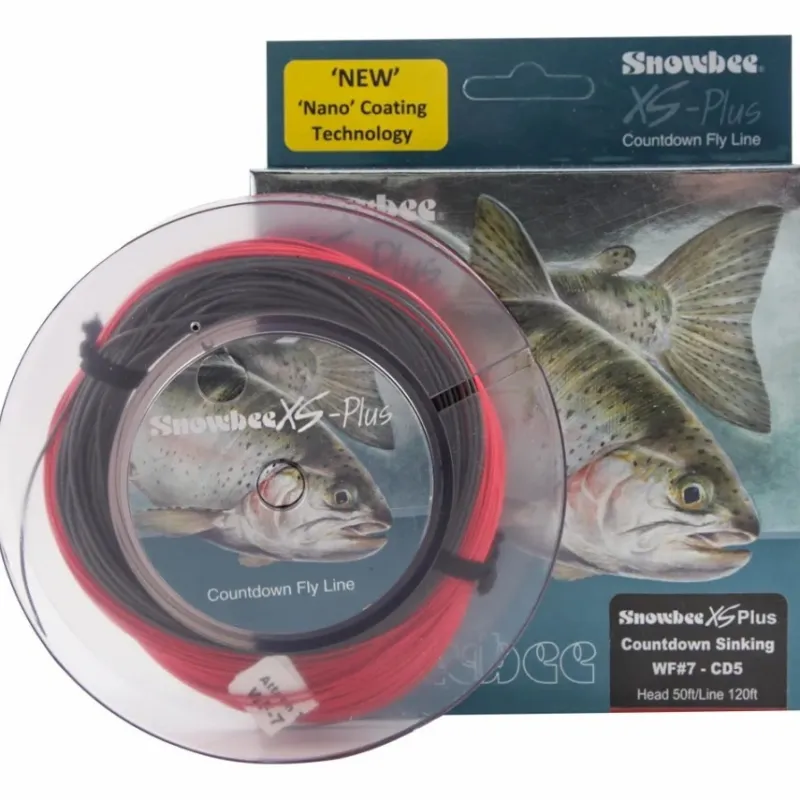 Fly Snowbee Fly Lines * XS Plus Countdown 5 Line Brown Red